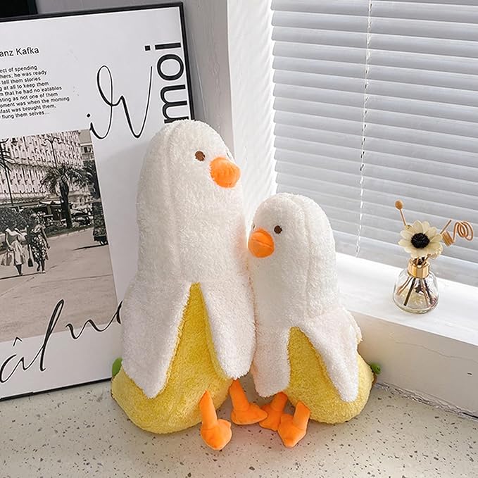 Banana Duck Plush, 27.6" Duck Stuffed Animal, Cute Soft Banana Plushie Hugging Pillow Doll Toy Gift for Girls Boys Girlfriend Adults Birthday Chrismas Thanksgiving Decor