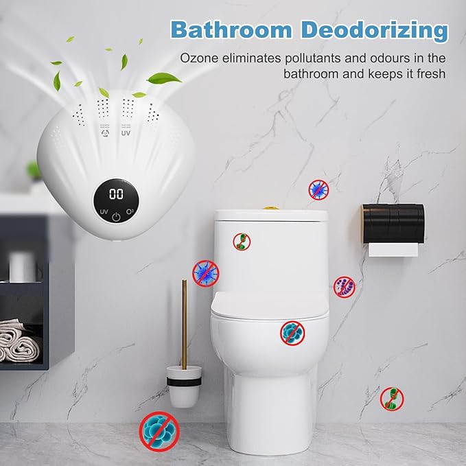 Advanced Pet Deodorizer for Litter Box, 99% Odor Eliminator, Portable & Rechargeable