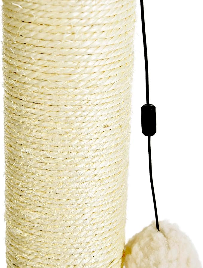 Cat Craft Scratching Post, Cat Scratch Post 20" Kitten Scratcher Sisal Scratch Posts with Hanging Balls, Beige