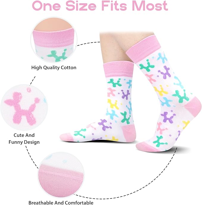 AGRIMONY Funny Cat Dog Socks for Women Teen Girls-Animal Novelty Cute Socks-Mothers Day Cat Dog Mom Gifts Stocking Stuffers