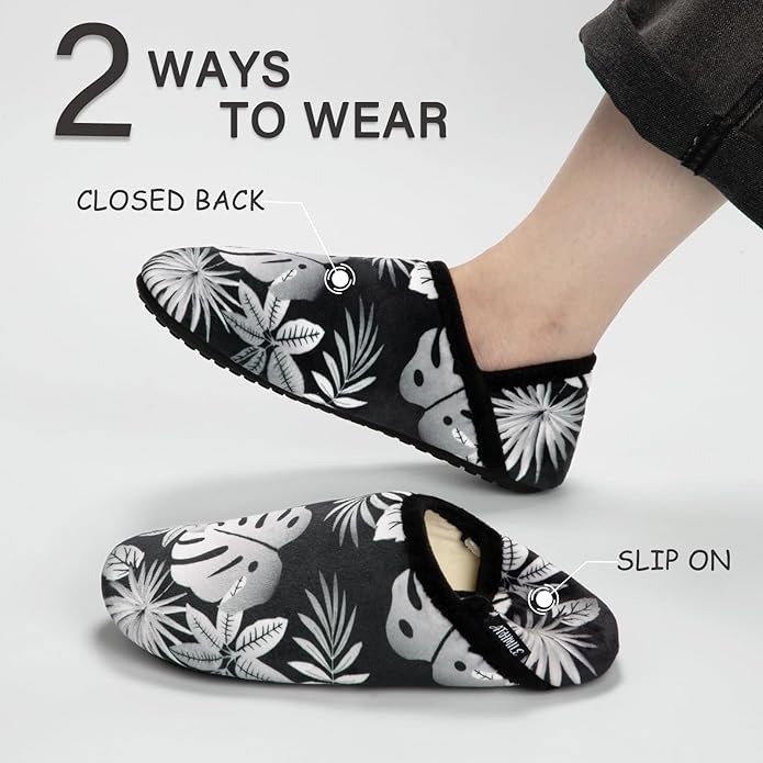 ATHMILE House Slippers for Women Men Indoor Barefoot Slippers Socks Furry Slip on House Shoes Cozy Comfy Slippers for Home Bedroom Travel Yoga