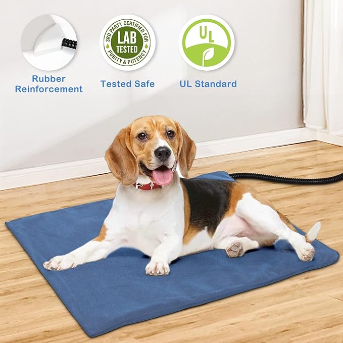 Outdoor Heating Pad for Cats,Cat Warming Pad for Feral Cats Outside, Cat Warmer with Timer, Pet Heating Pads for Cats Indoor,Electric Heating Pad for Outdoor Cat House,Heated Cat Pad