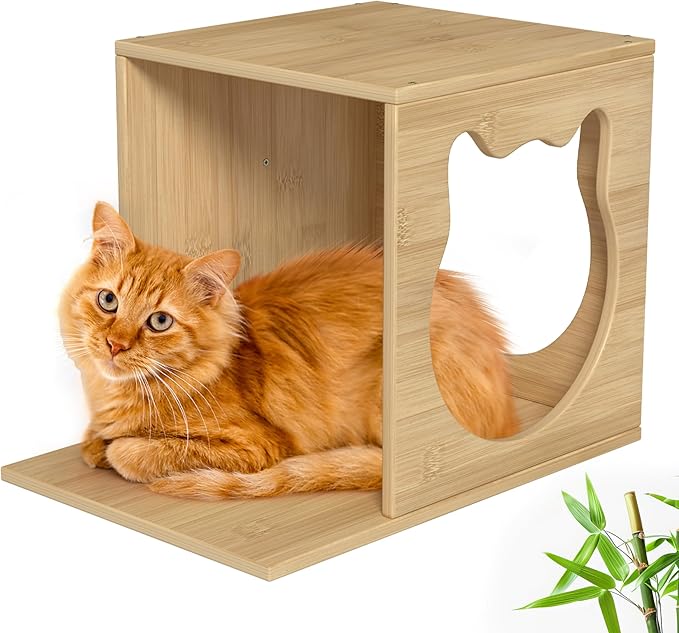 Cat Wall Shelves Furniture for Climbing - Cat House Wall Mounted - Indoor Wooden Floating Cat Furniture - Different Models Including Shelves, Perches, Hammock, Bed, Bridges, Walkways