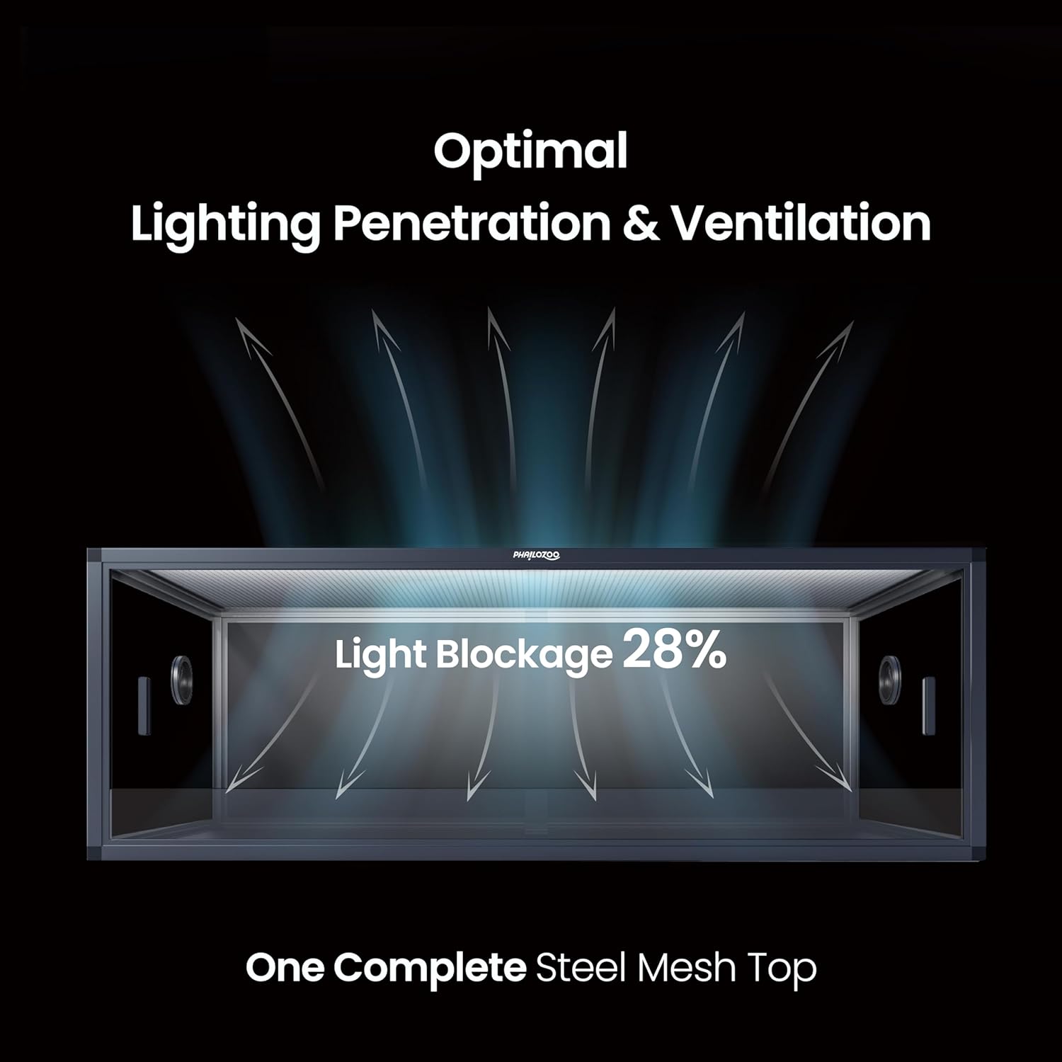 85 Gallon Reptile Tank, Front Opening Snake Tank for Easy Maintenance, Reptile Enclosure with Top Screen Ventilation 48''x24''x18''