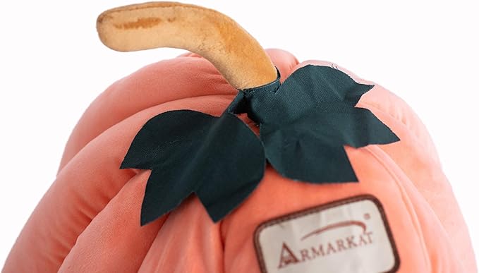 Armarkat Cat Bed Model C85CCS Pumpkin Shape, Orange, 20 x 20 x 16