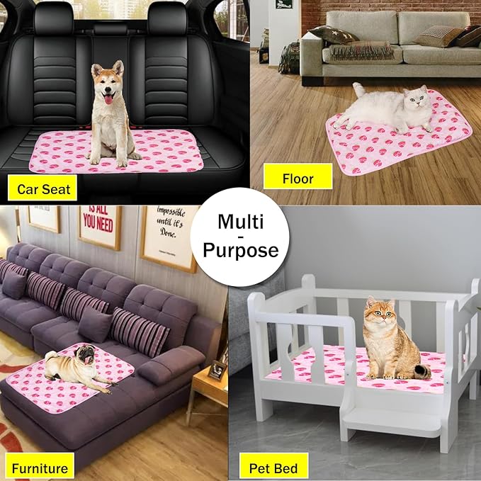 Dog Ice Pad Ice Silk Cats Kennel Mat Pet Cooling Pad Summer Cool Bamboo Mat Breathable Pad (Strawberry, L)