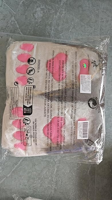 Animal Fuzzy Slippers Bear Cat Wolf Dog Fox Fursuit Feet Paw Claw Shoes Furry Boots Costume Accessories for Adult Kids