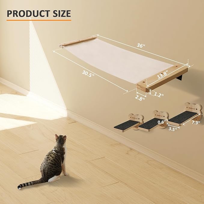 Cat Wall Shelves, Cat Wall Furniture for DIY Cat Wall Hammock, Cat Shelves for Medium and Large Kitten, Wall Mounted Cat Furniture for Most Cats and Kity