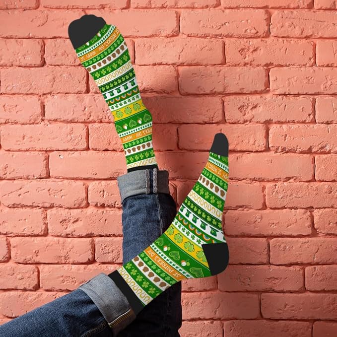 AOYEGO Volleyball Funny Socks Water Polo Balls Iridescent Novelty Casual Crew Socks Contrast Color Design for Women Men Gift