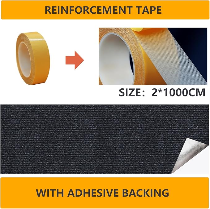 120"x15.8" cat Scratch Furniture Protector Keep Couch Sofa Protection Anti Claws Corner Wall Scratcher Post sisal Scratching mat Carpet pad Cover Fabric Tree Guards remnants (Black)