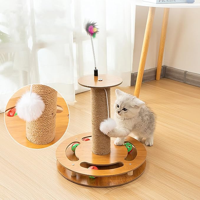 Cat Scratching Post, Sisal Rope, 12.2 in, Suitable for Small Cats