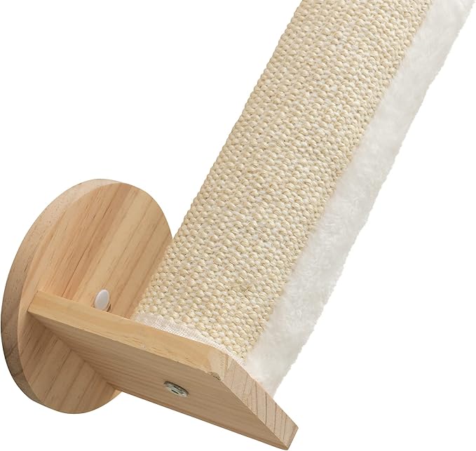 TRIXIE Wall Set 4, Indoor Wall Mounted Cat Scratching Posts for Elevated Fun, Lounger, Scratcher, Perch, Natural