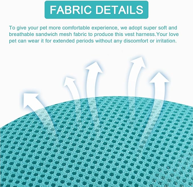 Cat Harness and Leash Set, Upgraded Escape Proof Adjustable Vest with Lead for Large Cat Small Dog Puppy Outdoor Walking, Soft Breathable Mesh Jacket with Reflective Strips for Dark Night L Green