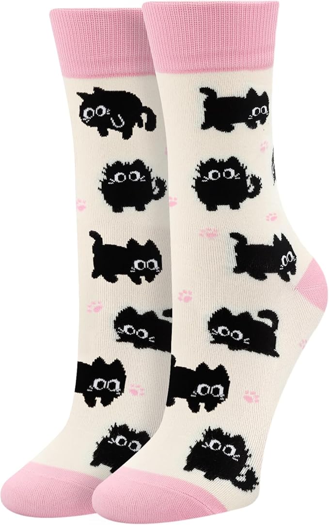 AGRIMONY Funny Cat Dog Socks for Women Teen Girls-Animal Novelty Cute Socks-Mothers Day Cat Dog Mom Gifts Stocking Stuffers