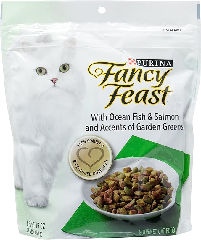 Aurora Pet Bundle Pack (4) FF Gourmet Dry Cat Food with Ocean Fish & Salmon (16 oz. Bags) Plus AuroraPet Wipes