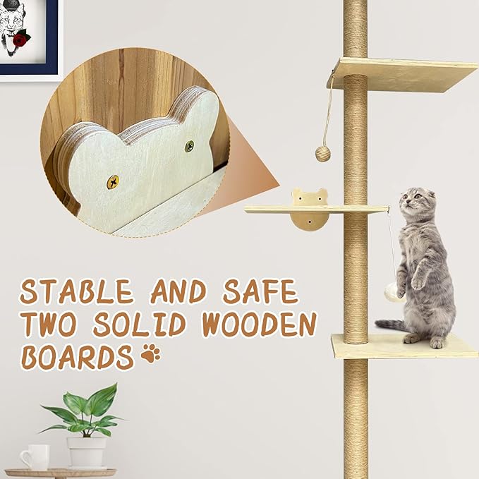 IKARE Cat Wall Shelf with Hammock,Cat Wall Shelves and Perches for Indoor, Mounted Cat Wall Hammock for Climbing, Sleeping and Playing.