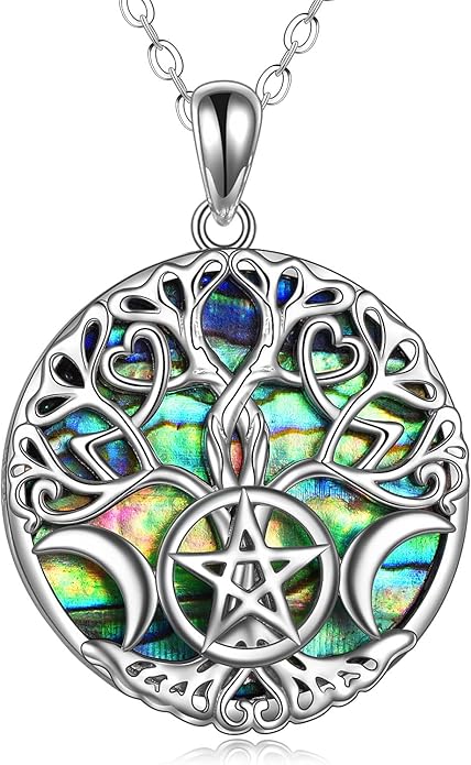 AOBOCO Cat Necklace Sterling Silver Bat Black Cat Quartz Cat Necklace Ghost Pumpkin Pentagram Witch Pendant Necklace Halloween Gifts for Women