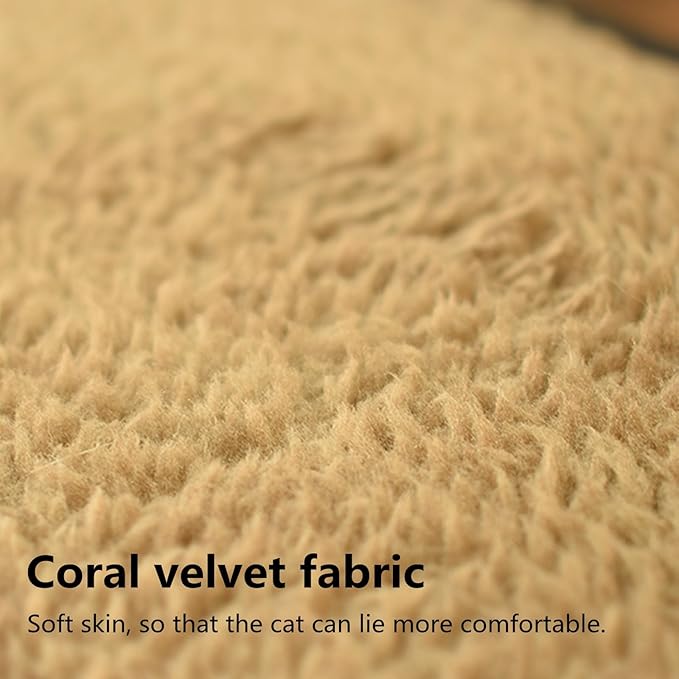 EWES Cat Window Perch Double-Deck with Scratching Post,Cat Window Hammock for Large Cats，Cat Soft Wall Shelves Seat Cat Bed