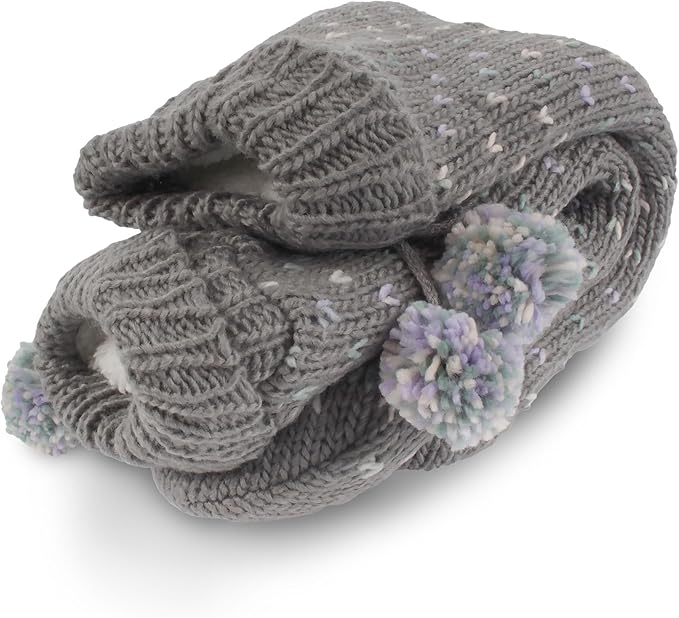 BambooMN Extra Thick Cozy Fuzzy Animal Thermal Cabin Plush Fleece-lined Knitted Crew Socks