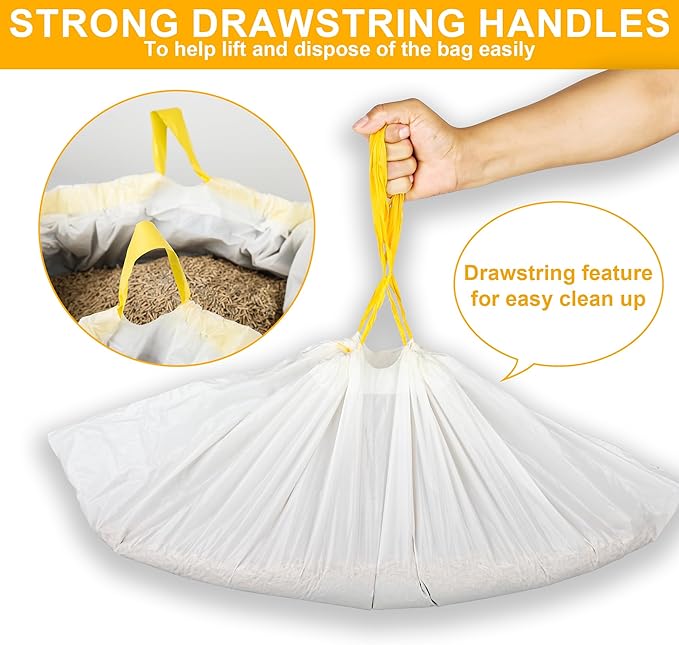 60 Count Cat Litter Pans Liners Super Thick,Cat Litter Bags Heavy Duty 29.6“X12.6”,Unscented Litter Box Liners Compatible With Cleanpethome Self-Cleaning Cat Litter Box,Automatic Cat Litter Box Bags