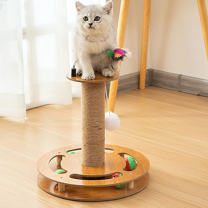 Cat Scratching Post, Sisal Rope, 12.2 in, Suitable for Small Cats