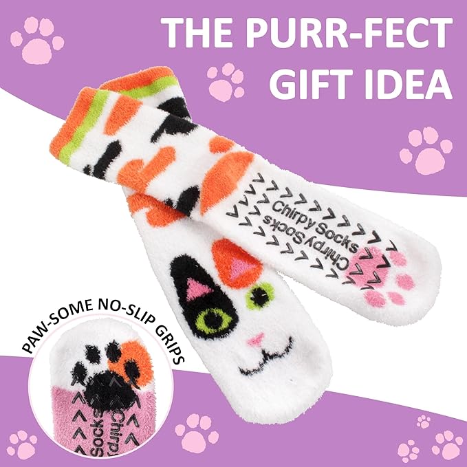 BambooMN Super Soft Warm Cute Women's Animal Non-Slip Fuzzy Fluffy Crew Winter Home Socks