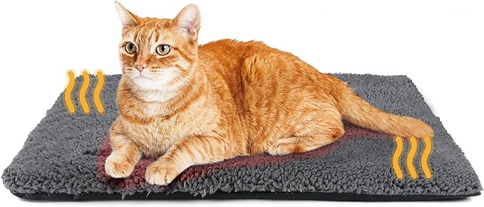 Self Warming Cat Bed Self Heating Cat Dog Mat 29.1 x 18.9 inch Extra Warm Thermal Pet Pad for Indoor Outdoor Pets with Removable Cover Non-Slip Bottom Washable