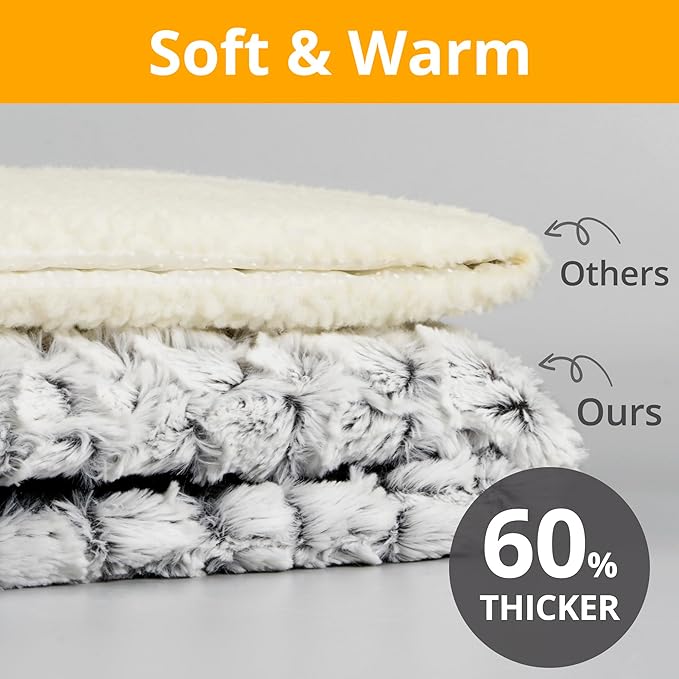 Self Warming Cat Bed, 24" x 18" Ultra Soft Cat Dog Pet Heating Pad for Indoor Outdoor, Non-Slip Heated Cat Mat Thermal Blanket