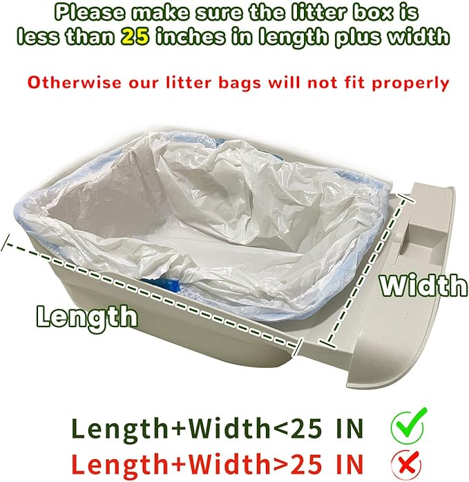 120 Count Waste Bags For Robot 4 and 3, Litter Box Liners For Automatic Cat Litter Box, Cat Litter Box Liners Waste Bags Replacement (26.3'' x 15.7'', 120 Count)