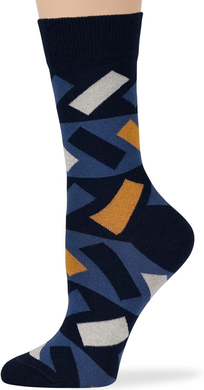 7BIGSTARS KINGDOM Womens Fun Cotton Crew Socks - 4 Pack L/M - Cactus Space Desert Coffee Fox Dog Hedgehog Puppy Flower Bird