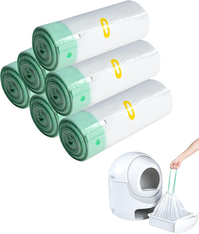 120 Count Cat Litter Box Liners for Automatic Cat Litter Box and Litter-Robot 4/3, Heavy-Duty, Extra Thick, Economy Bulk Pack