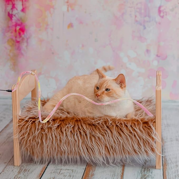 3 Pieces Jungle Cat Wand Cat Teaser Charmer Interactive Cat Toys Wand Fun Cat Kitten Kitty Playing Toy, 3 Styles (Charming Color)