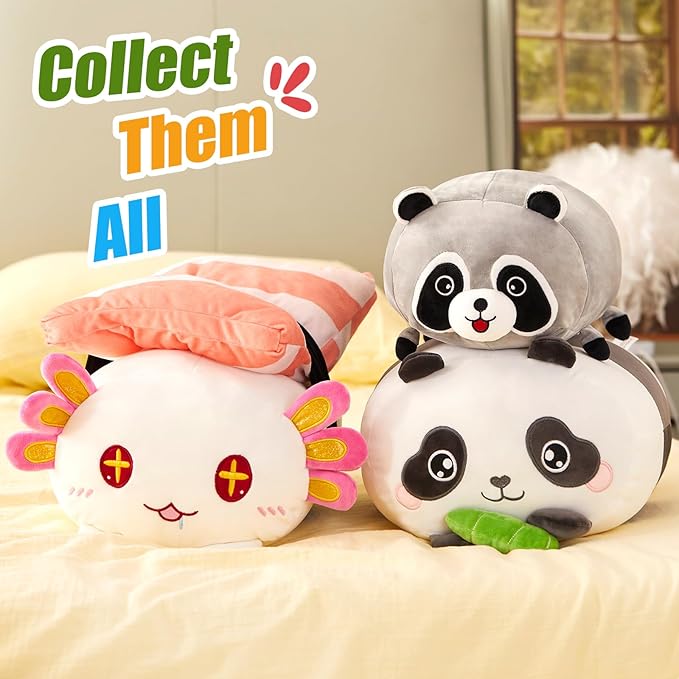 20‘’ Axolotl Plush Stuffed Animals Jumbo Plushie Original Giant Squishy Pillow Cute Kawaii Soft Sushi Axolotl Home Sofa Decoration for Kids Girls Boys