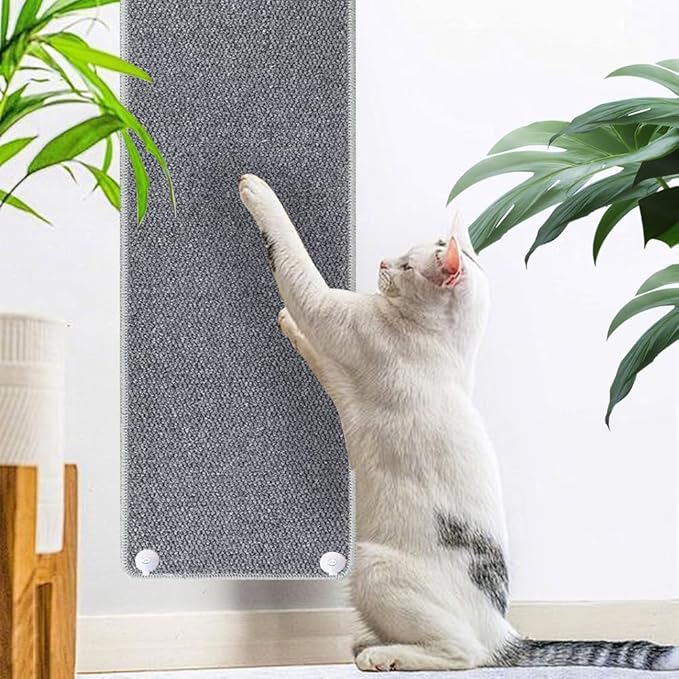 70.9"x 15.7" Thickened Extra Large Cat Wall Climbing Carpet, Cat Climbing Wall Scratcher, Cat Carpet, Couch Sofa Protector-Grey