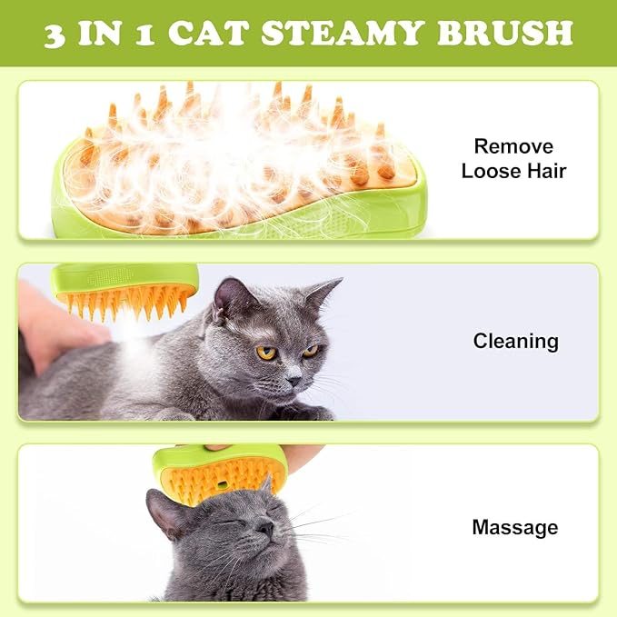 2024 3-in-1 Pet Grooming Tool: Detangling Brush for Massage and Hair Removal, Versatile for Cats and Dogs