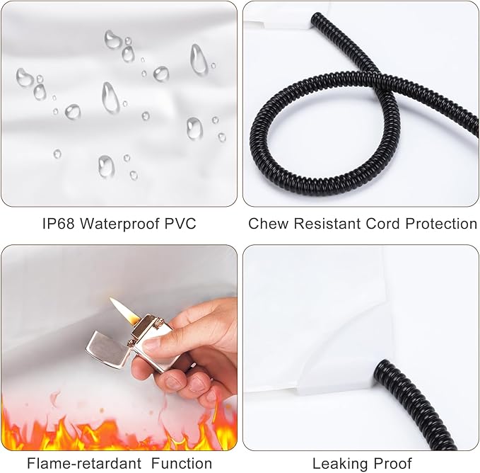 MIXJOY Pet Heating Pad, 11 Adjustable Temperature Dog Heating Pad Indoor with Timer, Heating Pad for Dogs Cats, Electric Cat Heating Pad with Washable Cover, Heated Pet bed-35''x24'', Large