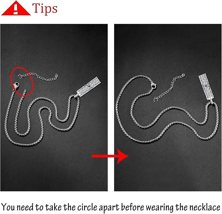 Aniu Cremation Jewelry for Ashes S925 Sterling Silver Urn Necklace Memorial Necklace for Human Ashes of Loved Ones Keepsake Pendant for Men Women