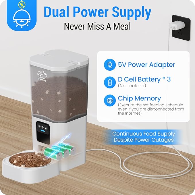 Automatic Cat Feeder with 2K Camera: 5G WiFi Automatic Dog Feeder with Night Vision,Cat Food Dispenser with 7L Large Food Storage Container for Multiple Pet,Detachable for Easy Clean -29 Cup