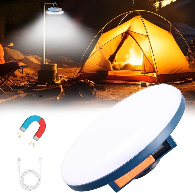 4000LM LED Hanging Camping Lantern Rechargeable Essentials, 200W Outdoor Camping Tent Lights for Camping Decor, Waterproof Backpacking Lanterns for Power Outages, Emergency, Hurricane, Hiking