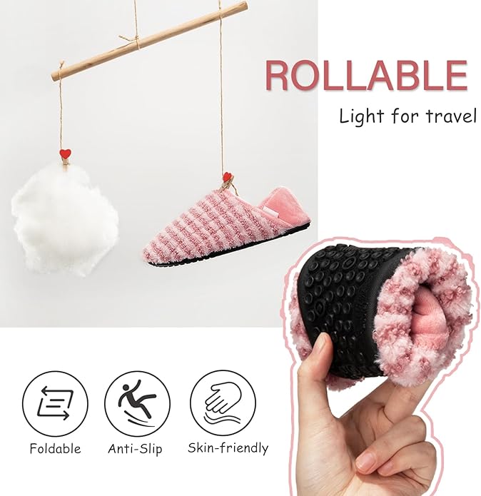 ATHMILE House Slippers for Women Men Indoor Barefoot Slippers Socks Furry Slip on House Shoes Cozy Comfy Slippers for Home Bedroom Travel Yoga