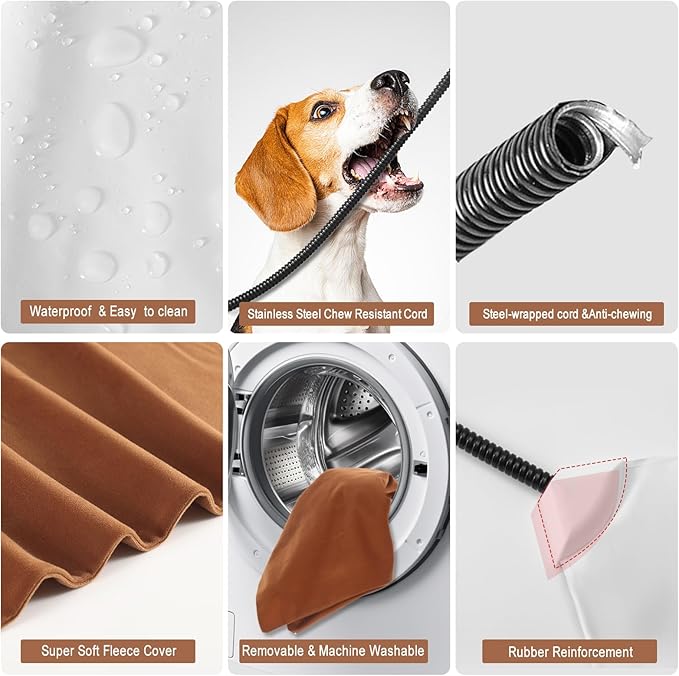 On/Off Switch Electric Pet Heating Pad with Chew Resistant Cord and 2PCS Machine Washable Cover,Indoor Heated Pet Bed Warmer,for Cat Beds and Dog Beds,17.5"x15.75" Small Size