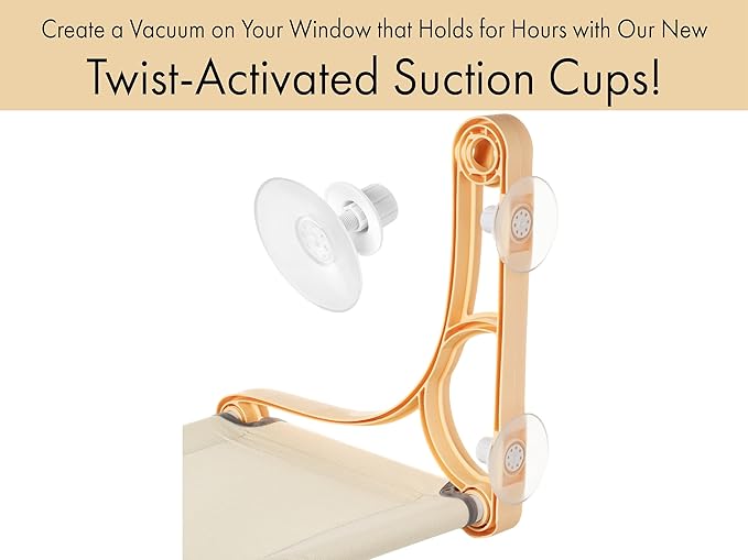 DWD Cordless Cat Window Seat - Cat Window Perch - Cat Wall Hammock - Window Perch for Cats - Dog Window Perch - Cat Window Hammock - Cat Window Shelf