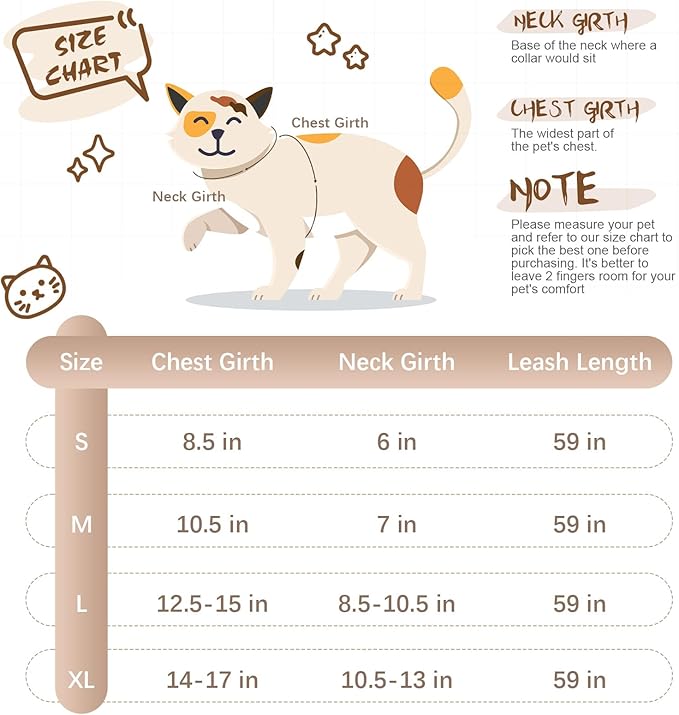 BINGPET Cat Harness with Leash Escape Proof - Fashionable Mesh Cat Dog Walking Harness Leads, Adjustable for Kitties Puppies Small Animals,Galaxy,M