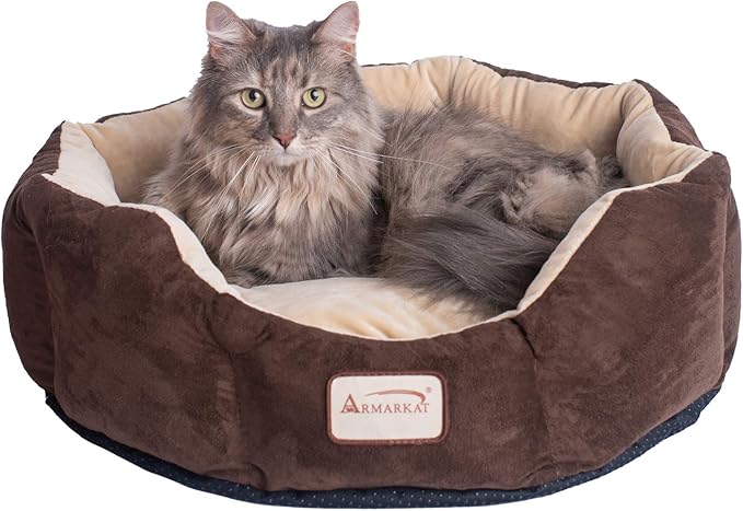 Armarkat C01HKF/MH Cozy Pet Bed 20-Inch Diameter, Mocha Beige