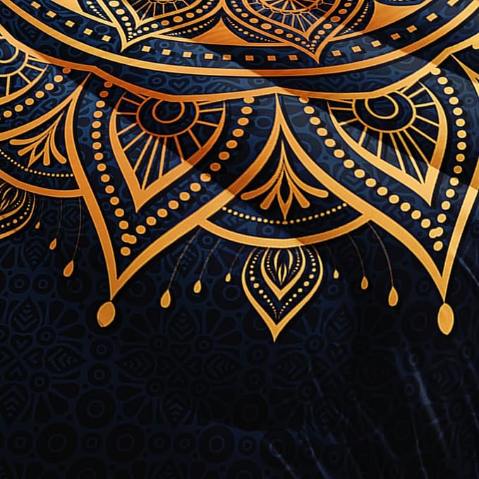 AILONEN Bohemian Cat Comforter Set Queen Size, Blue Black Texture Cat Bedding Set,Boho Duvet Set for Kids Boys Girls Adults Room Decor 3Pcs (1 Comforter + 2 Pillowcases)