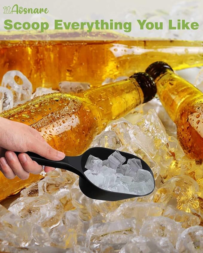 2 Pack Dog Food Scoop, 1 Cup Pet Food Scoop With Measuring Lines (Black and Blue)