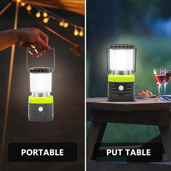 3Packs LED Camping Lantern Rechargeable 1000LM, 4500mAh Power Bank, IP44 Waterproof Lantern Flashlight for Hurricane Emergency, Hiking