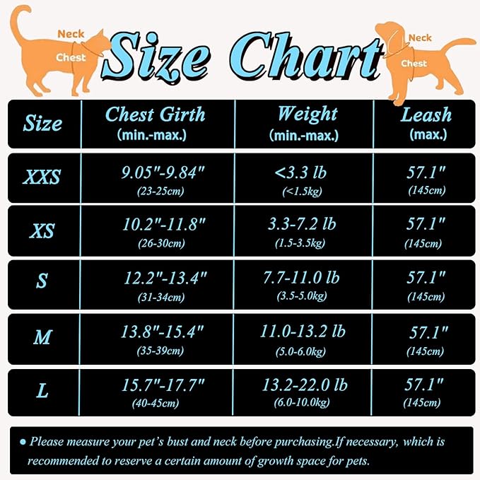 Cat Harness and Leash Set for Walking and Small Dog Soft Mesh Harness Adjustable Vest with Reflective Strap Comfort Fit for Pet Kitten Puppy Rabbit （Blue Stripe,XS）