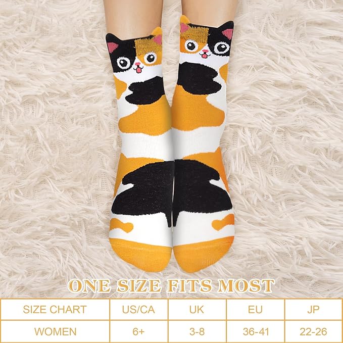 AGRIMONY Women's Cat Socks Cute Animal Socks Dog Valentines Easter Fun Gifts for Women