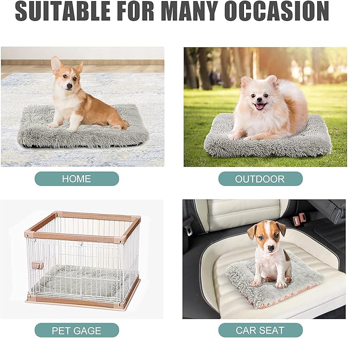 Cat Bed Small Dog Bed, Self Warming Cat Beds Self Heating Cat Dog Mat, Extra Warm Thermal Pet Pad for Indoor Outdoor Pets, Calming Dog Crate Bed Pet Cushion, 23.6x19.7inch